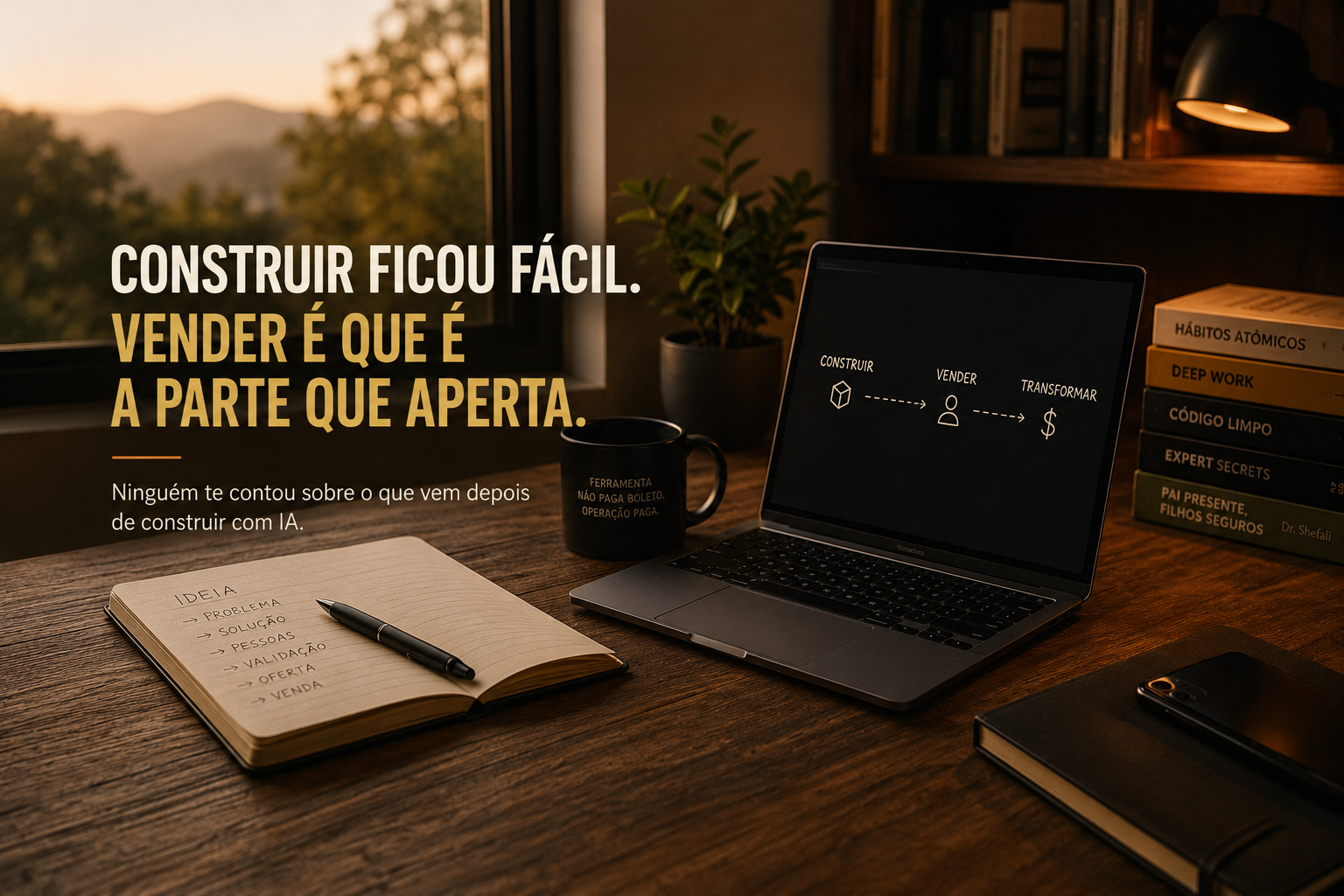 Você aprendeu a construir. Falta aprender a vender.